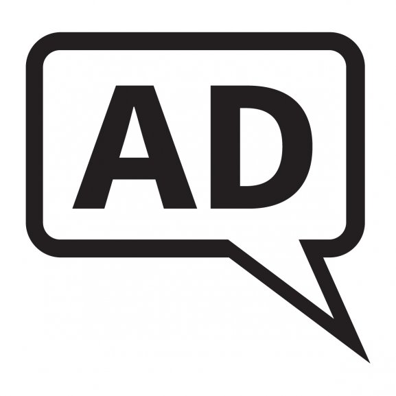 Black and white AD logo