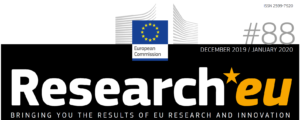 Figure 1: Cover of the Issue 88 (January 2020) of the Research*eu magazine